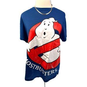Ghostbuster T-Shirt XL 15 17 Hi-Low Short Sleeve Blue Graphic Juniors